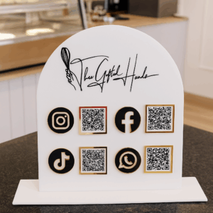 Social Media Sign - 4 QR Codes