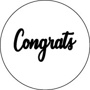 Fondant Embosser Acrylic 65mm - Congrats