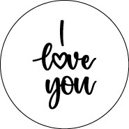 Fondant Embosser Acrylic 65mm - I love You