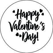 Fondant Embosser Acrylic 65mm - Happy Valentines Day