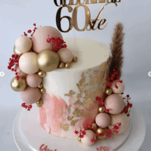 Large Personalised Acrylic Cake Topper – Custom Text