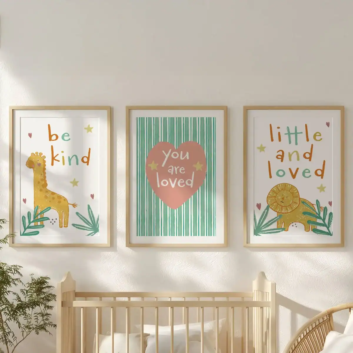 Safari Animals Nursery Prints Set of 3 - Affirmation Quotes Gender Neutral Wall Art - Instant Download - Image 3
