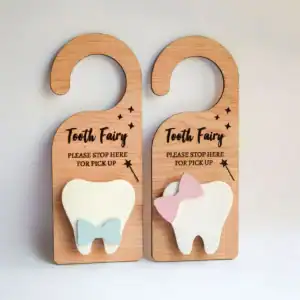 Tooth Fairy Please Stop Here - Tooth Fairy Door Hanger